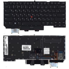 Клавиатура для ноутбука Lenovo ThinkPad X1 carbon Gen 6 2018 черная с подсветкой