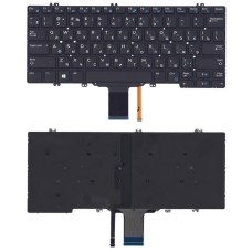 Клавиатура для ноутбука Dell Latitude E5280 черная с подсветкой