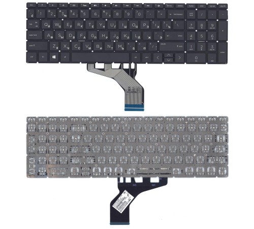 Клавиатура для ноутбука HP Pavilion 15-DA, 15-DB, 15-DF, 15-DX, 17-BY, 17-CA, 250 G7, 255 G7 черная, без рамки