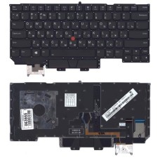 Клавиатура для ноутбука Lenovo ThinkPad X1 carbon Gen 5 2017 черная с подсветкой