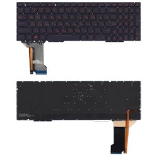Клавиатура для ноутбука Asus FX553VE, FX553VD, FX753VD, GL753V, GL753VE черная с красной подсветкой [9340]