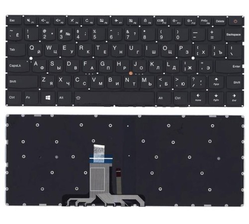 Клавиатура для ноутбука Lenovo IdeaPad 710S-13 черная с подсветкой