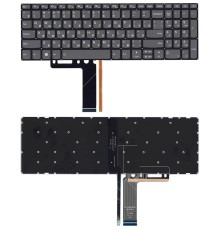 Клавиатура для Lenovo IdeaPad 320-15ABR, 320-15ISK, 330-15ARR, 330-15IKB (RU) серая, с подсветкой [11512]