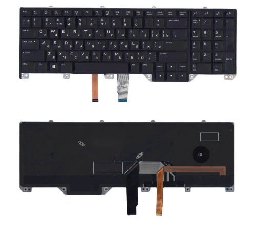 Клавиатура для ноутбука Dell Alienware 17 R4 черная с подсветкой