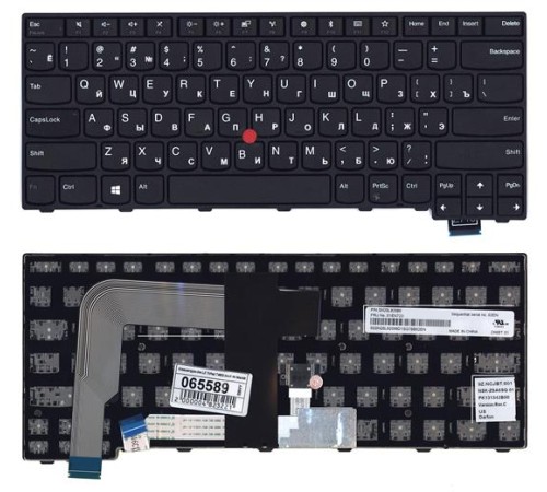 Клавиатура для ноутбука Lenovo Thinkpad T460S T470S черная без подсветки
