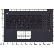 Клавиатура для ноутбука Asus G550JK чёрная топ-панель