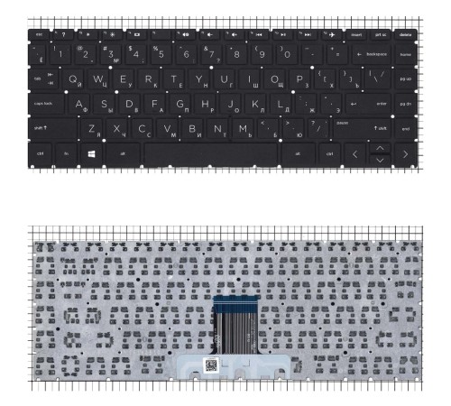 Клавиатура для ноутбука HP Pavilion x360 14-cd0000 черная