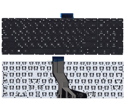 Клавиатура для ноутбука HP Pavilion 15-DA, 15-DB, 15-DF, 15-DX, 15-EC, 15-CN, 17-BY, 17-CA, 17-CD, 250 G7, 255 G7 черная с подсветкой, без рамки