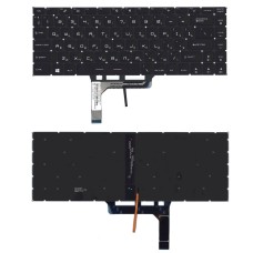 Клавиатура для ноутбука MSI GF63 черная с белой подсветкой
