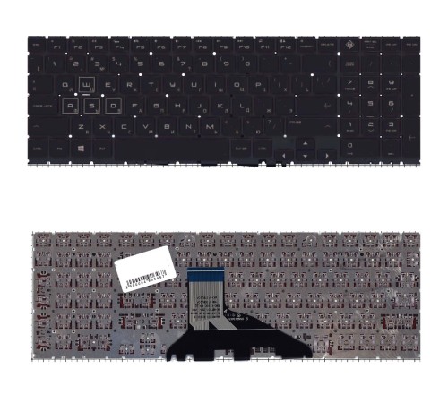 Клавиатура для ноутбука HP Omen 15-dc черная с подсветкой