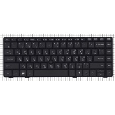 Клавиатура для ноутбука HP EliteBook 8460P ProBook 6460B 6465B черная с черной рамкой с указателем 