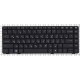 Клавиатура для ноутбука HP EliteBook 8460P ProBook 6460B 6465B черная с черной рамкой с указателем 