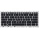 Клавиатура для ноутбука HP Elitebook 730 G5 735 G5 830 G5 836 G5 черная с серой рамкой и подсветкой