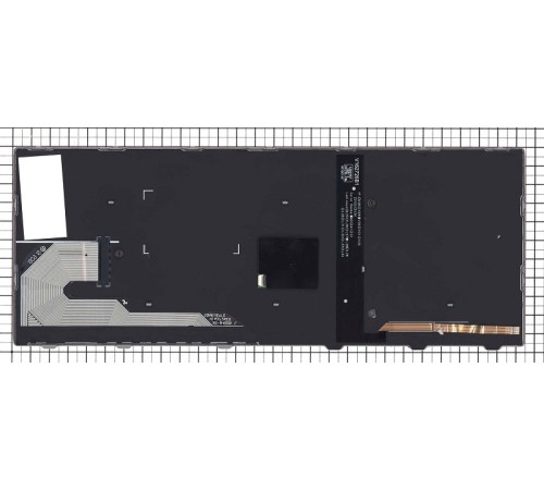 Клавиатура для ноутбука HP Elitebook 730 G5 735 G5 830 G5 836 G5 черная с серой рамкой и подсветкой