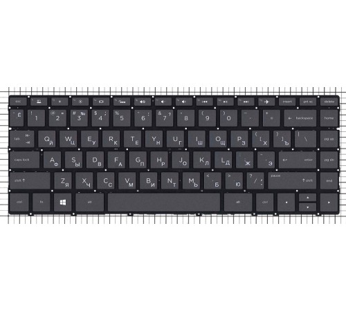 Клавиатура для ноутбука HP Envy 13-AD черная с подсветкой