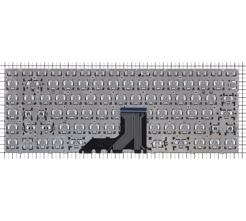 Клавиатура для ноутбука HP Envy 13-AD серебристая с подсветкой