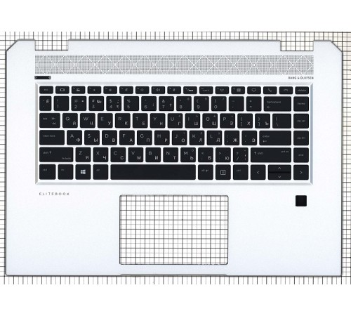 Клавиатура для ноутбука HP Zbook Studio G5 серебристая топ-панель