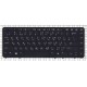 Клавиатура для ноутбука HP EliteBook 840 G1 G2 черная c рамкой без указателя и без подсветки 
