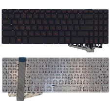 Клавиатура для ноутбука Asus FX570, X570Z, FX570ZD, FX570U, FX570UD, FX570D, FX570DD черная с подсветкой [11613]
