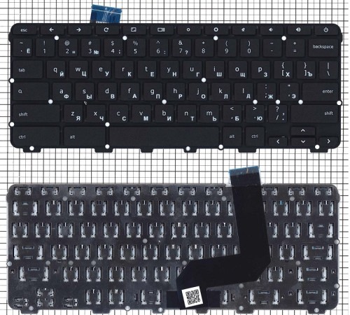 Клавиатура для ноутбука Lenovo Chromebook N22 черная без рамки