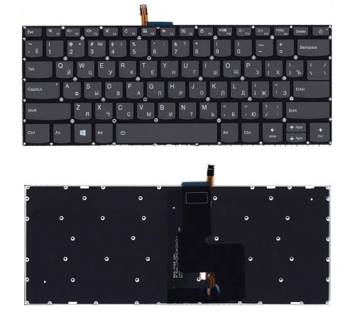 Клавиатура для ноутбука Lenovo 320-14IKB черная с подсветкой