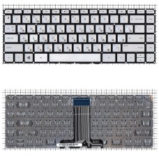 Клавиатура для ноутбука HP 14-AB 14-AL серебристая с подсветкой