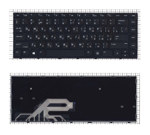 Клавиатура для ноутбука HP Probook 430 G5 440 G5 445 G5 черная без подсветки