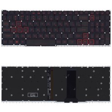 Клавиатура для ноутбука Acer Nitro 5 AN517-51 черная с красной подсветкой