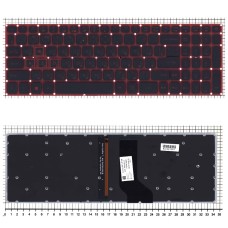 Клавиатура для ноутбука Acer Aspire VN7-593G черная с красной подсветкой