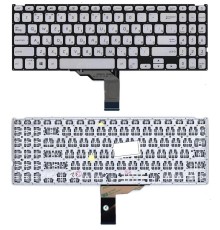 Клавиатура для ноутбука Asus Vivobook F509 F512 X509 X512 серебристая с подсветкой