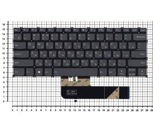 Клавиатура Lenovo IdeaPad 3-14, 3-14ADA6, 5-14, Flex 5-14, Flex 5-14IIL05, с подсветкой, RU