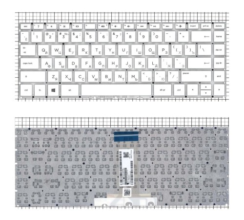 Клавиатура для ноутбука HP 14-bp000 белая