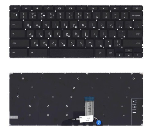 Клавиатура для ноутбука HP Chromebook 14A-NA черная