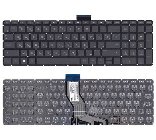 Клавиатура для ноутбука HP Pavilion 15-AB, 15-BS, 15-RA, 17-AB, 17-BS, 17-G, 250 G6, 255 G6, 256 G6, 258 G6 серая с подсветкой