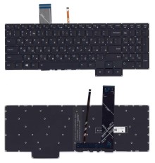 Клавиатура Lenovo IdeaPad Gaming 3-15ARH05, Legion 5-15IMH05, 5-15ARH05 (RU) черная, белая подсветка [11939]