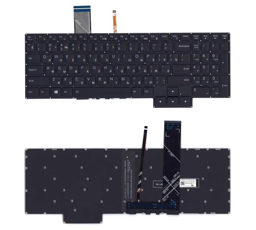 Клавиатура Lenovo IdeaPad Gaming 3-15ARH05, Legion 5-15IMH05, 5-15ARH05 (RU) черная, белая подсветка