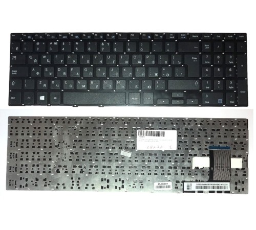 Клавиатура для ноутбука Samsung NP470R5E NP510R5E (RU) черная, big Enter [10197]