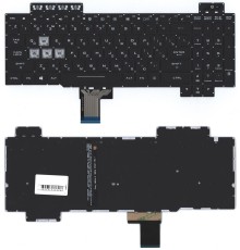 Клавиатура для ноутбука Asus Gaming FX504, FX504GD, FX504GE, FX505, FX505DY, FX505DD черная с белой подсветкой [12793]