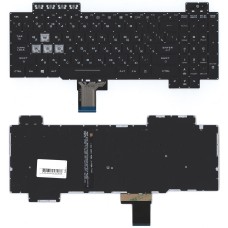 Клавиатура для ноутбука Asus Gaming FX504, FX504GD, FX504GE, FX505, FX505DY, FX505DD черная с белой подсветкой [12793]