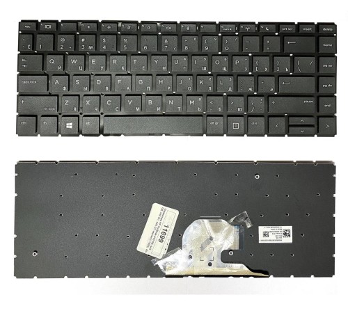 Клавиатура для ноутбука HP ProBook 440 G6, 445 G6, 440 G7, 445 G7 черная, без рамки