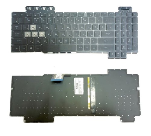 Клавиатура для ноутбука Asus Gaming FX504, FX504GD, FX504GE, FX505, FX505DY, FX505DD черная с RGB подсветкой