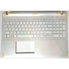 Клавиатура для ноутбука Sony FIT 15 SVF15 (RU) серебристая топ-панель, без подсветки [10214]