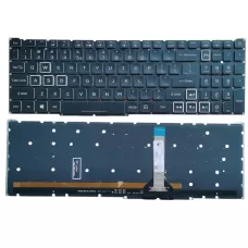 Клавиатура для ноутбука Acer Nitro 5 AN515-57 AN515-45 AN517-41 (RU) черная с RGB подсветкой, стрелки в рамке [12906]