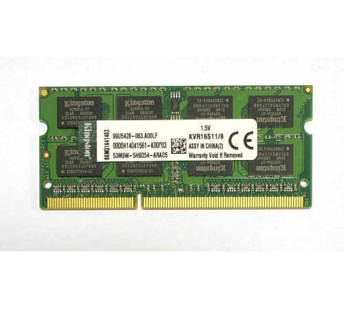 Оперативная память SODIMM 8Gb (1600Mhz) DDR3 Kingston KVR16S11/8