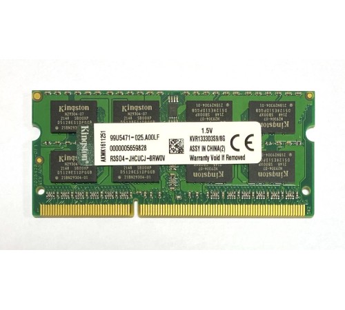 Оперативная память SODIMM 8Gb (1333Mhz) DDR3 Kingston KVR1333D3S9/8G