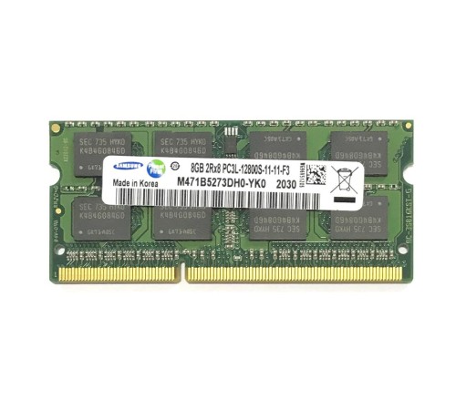 Оперативная память SODIMM 8Gb (1600Mhz) DDR3L Samsung M471B5273DH0-YK0 2R*8 1600MHz PC3L-12800S-11-11-F3