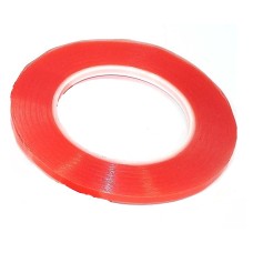 Скотч двусторонний прозрачный 3M с красной защитной лентой ширина 3мм 25м [8803]