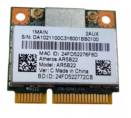 WiFi + Bluetooth модуль 2.4G & 5G для ноутбука Atheros AzureWave AR5B22