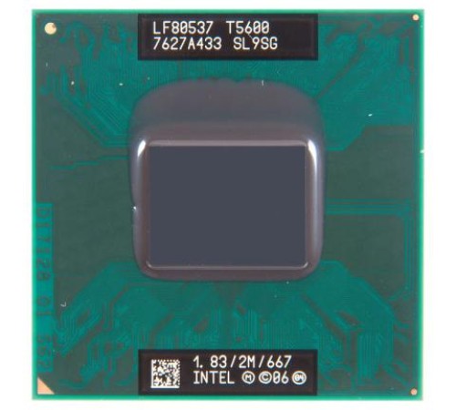 Процессор для ноутбука Intel Core 2 Duo T5600 SL9SG Socket M PPGA478 (2M Cache, 1.83 GHz), с разбора