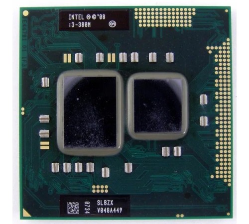 Процессор для ноутбука Intel Core i3 Mobile i3-380M SLBZX Socket G1 (rPGA988A) 2.53 GHz, с разбора